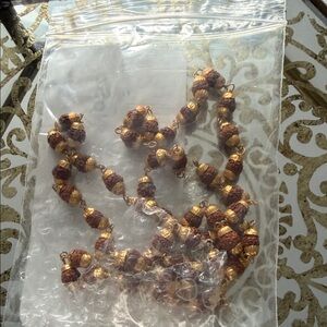 Cleo Gold and Brown Beaded Necklace